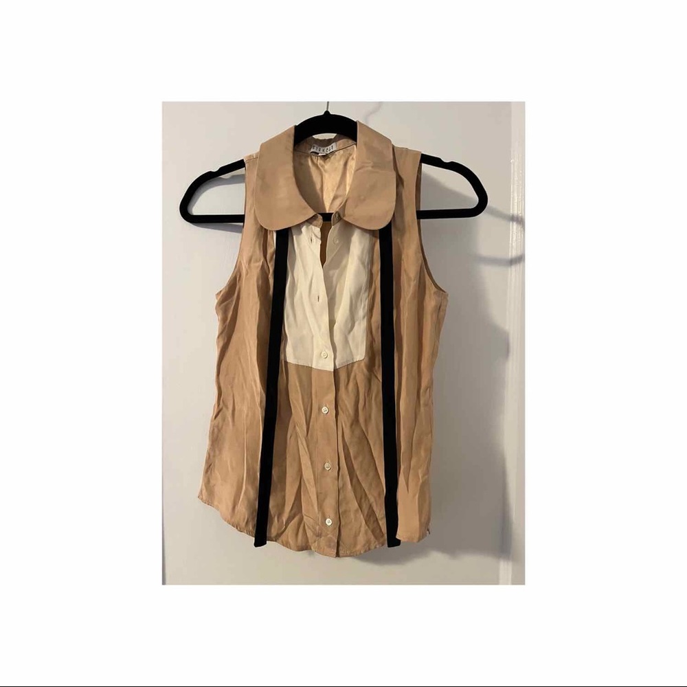 Claudie Pierlot Light Pink Silk Blouse Size 36 (XS)